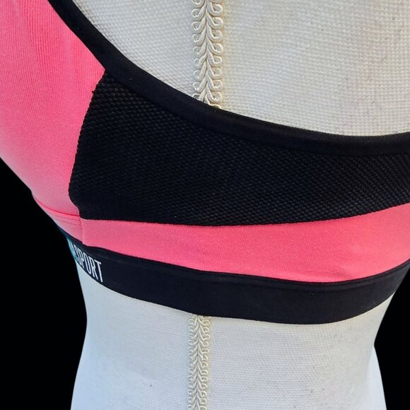 Victoria Sport ✦ Racerback Sports Bra ✦ Pink & Black w/ Logo Band Size 32C EUC - Picture 4 of 9